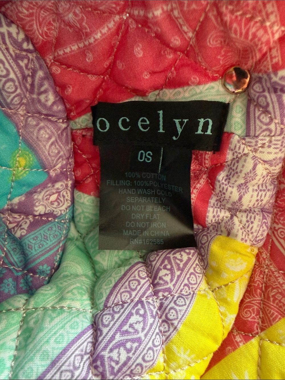 Colorful Patchwork Bucket Hat - Picture 5 of 5